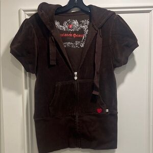 Twisted Heart Chocolate Short Sleeve Hoodie
